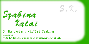 szabina kalai business card